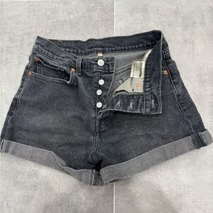 Levi's Black Button Fly  Jean Shorts for Women